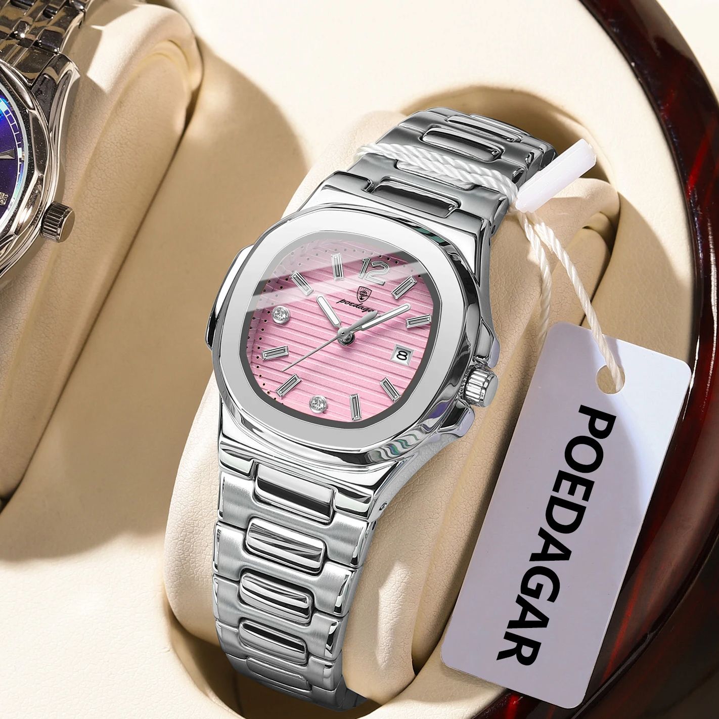 Luxury Watch Girl - POEDAGAR Square Fashion Woman Wristwatch Luminous
