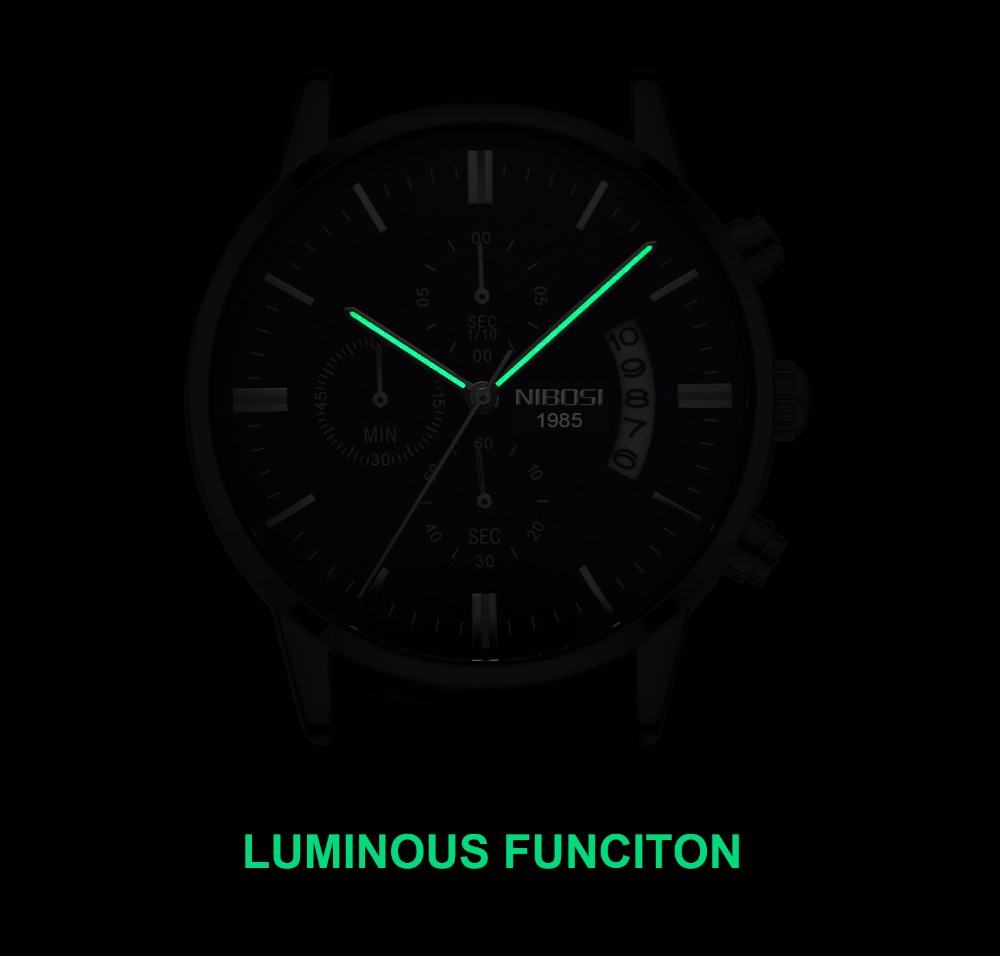 NIBOSI Stainless Steel Black Q - огляд і ціна Luxury Watch Manufacturers