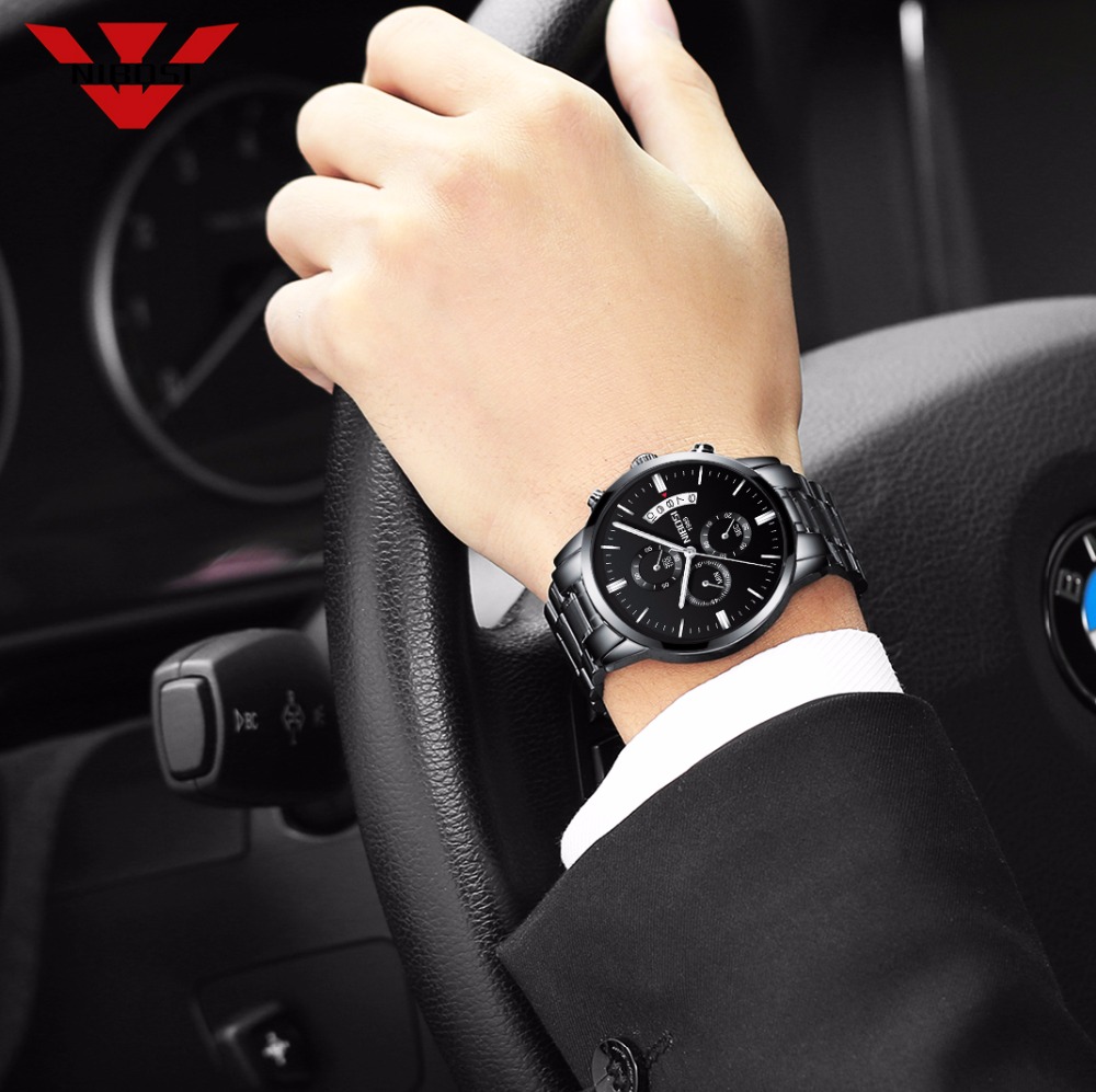 NIBOSI Stainless Steel Black Q - огляд і ціна Luxury Watch Manufacturers