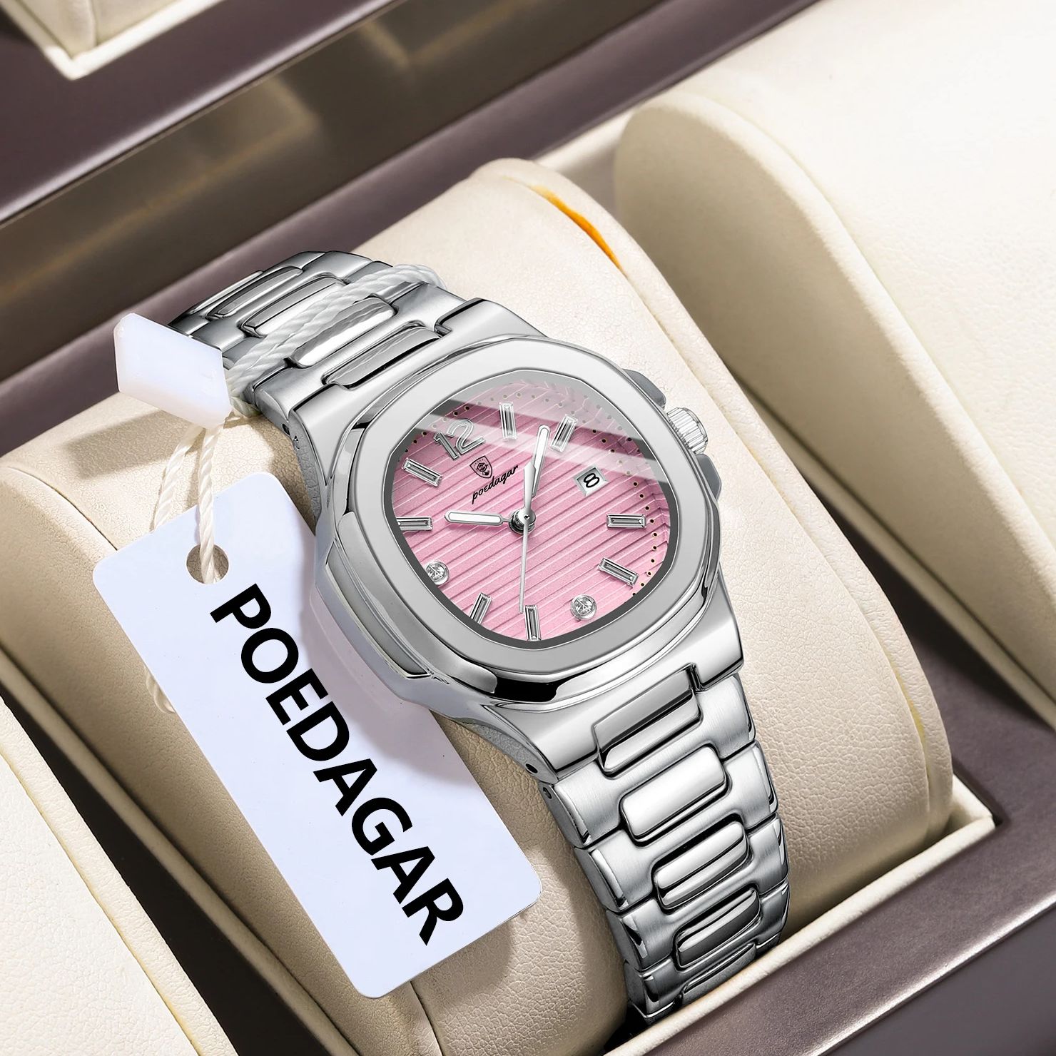 POEDAGAR Square Fashion Woman  - огляд і ціна Luxury Watch Girl
