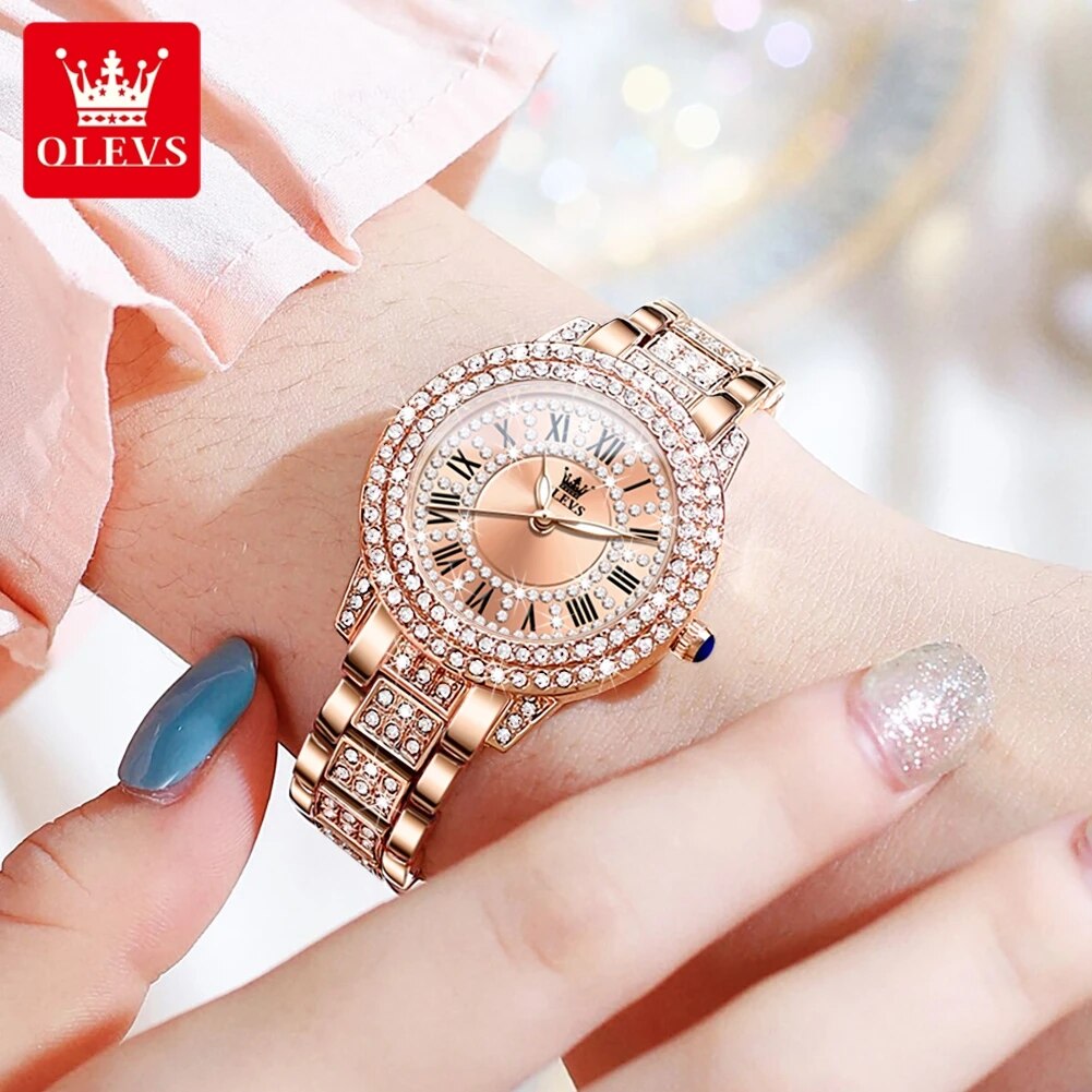 OLEVS 9943 Luxury All Diamond  - огляд і ціна Luxury Watch For Sale