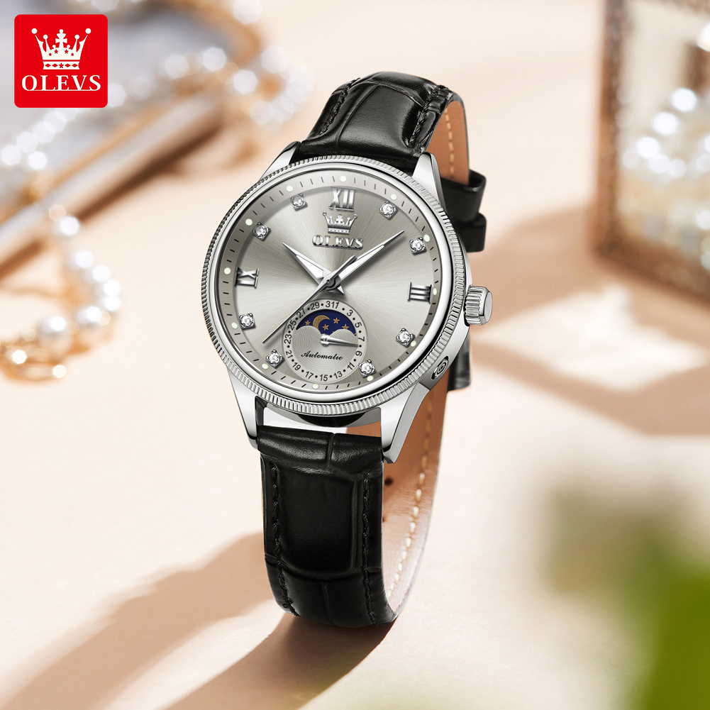 OLEVS Moon Phase Fashion Women - огляд і ціна Luxury Watch Time