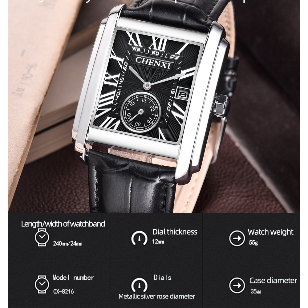 CHENXI 8216 Fashion Classic Sq - огляд і ціна Luxury Watch Manufacturers