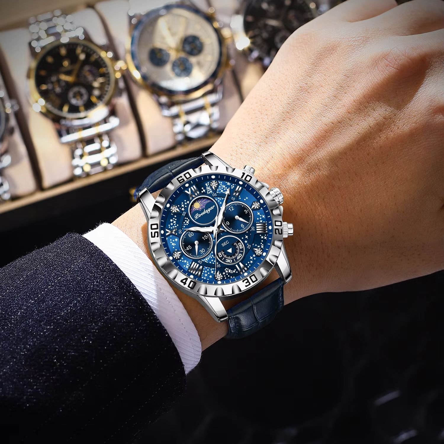 POEDAGAR Luxury Fashion Man Wa - огляд і ціна Luxury Watch Time