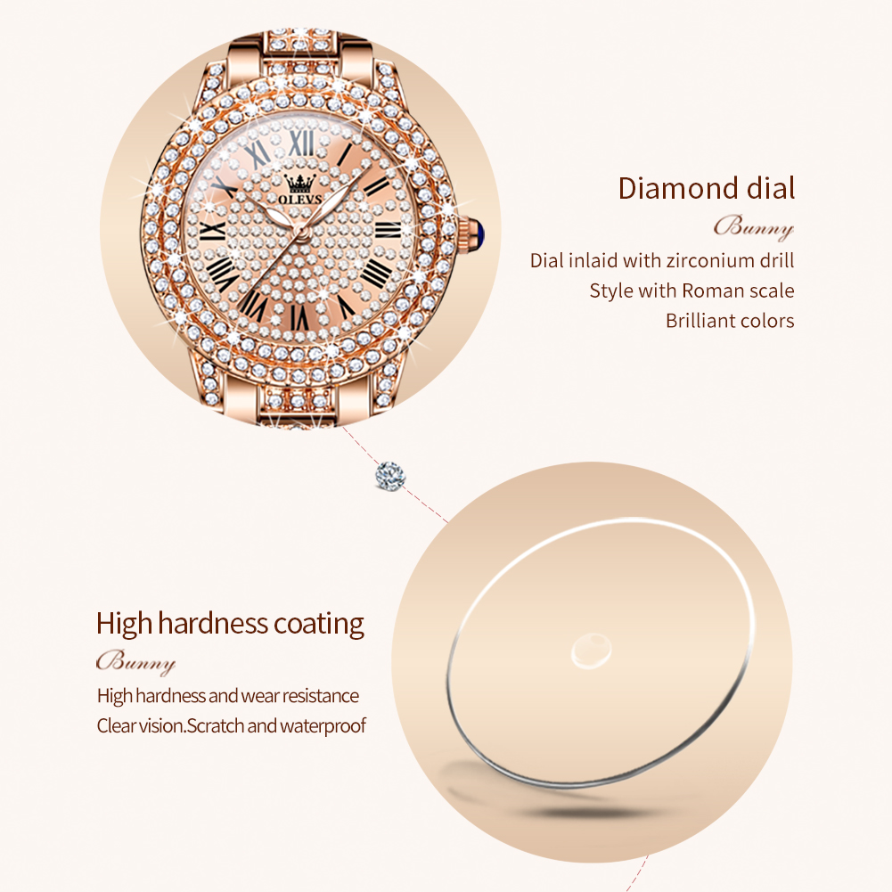 OLEVS 9943 Luxury All Diamond  - огляд і ціна Luxury Watch Girl